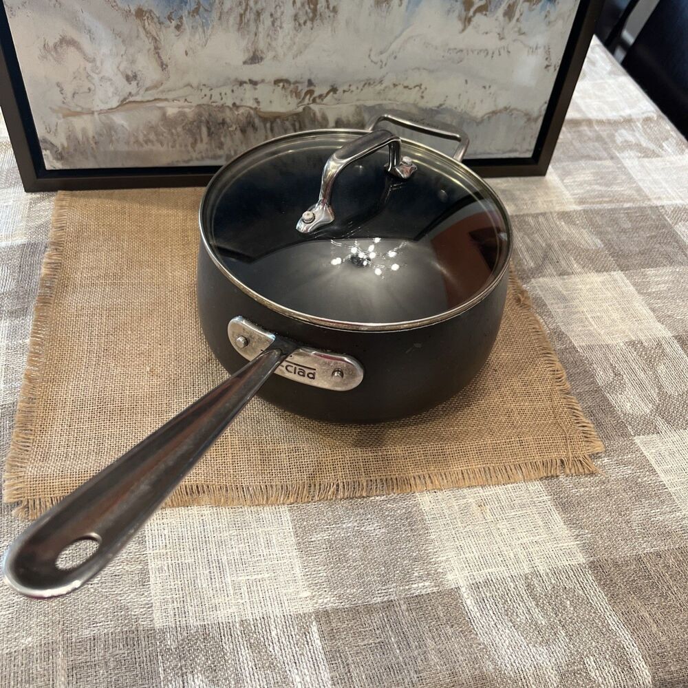 All-Clad Anodized Nonstick 3.5-Qt. Saucepan with Lid Used